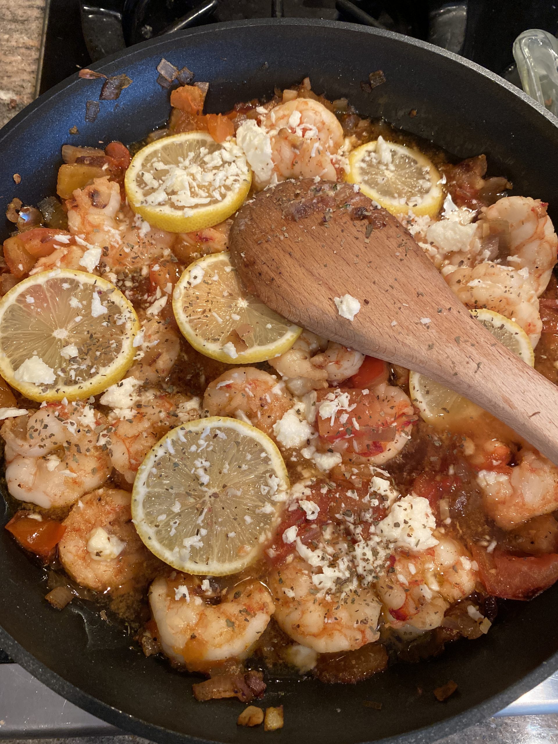 easy weeknight meal | shrimp skillet