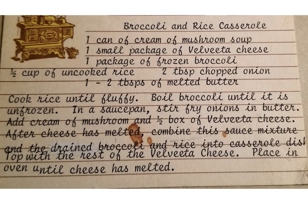 broccoli rice and cheese casserole
